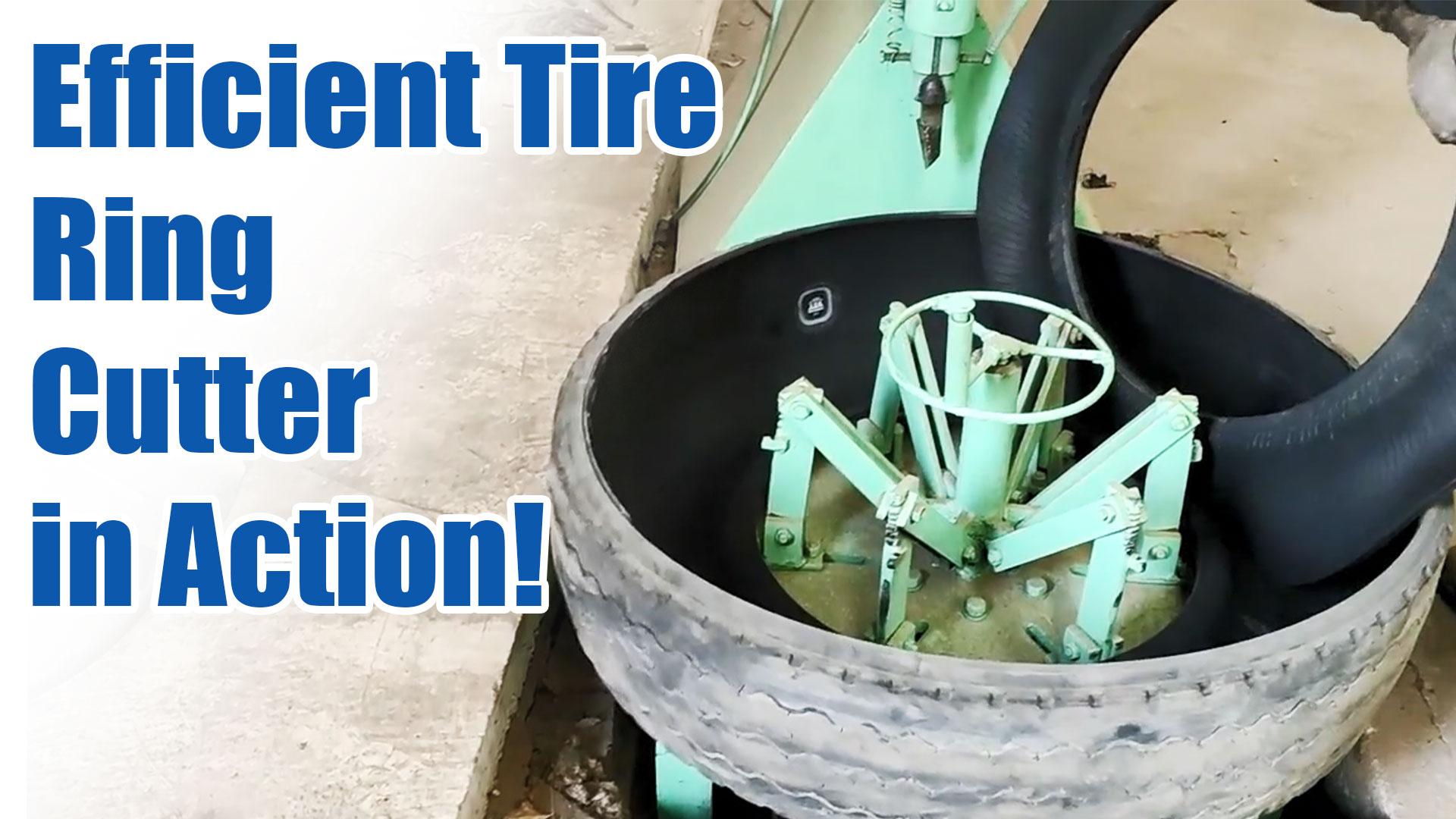 Efficient Tire Ring Cutter in Action!
