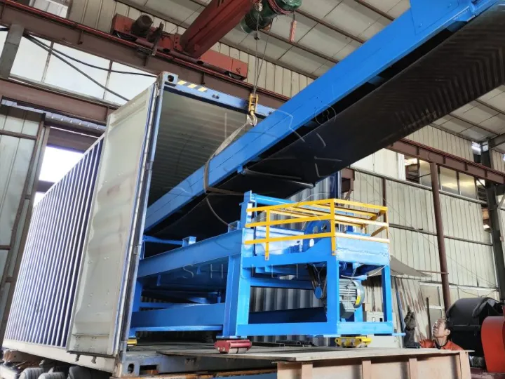 tire recycling plant packed for shipping