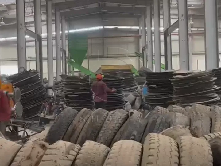 cut tire beads with our tire bead remover and cutter machine