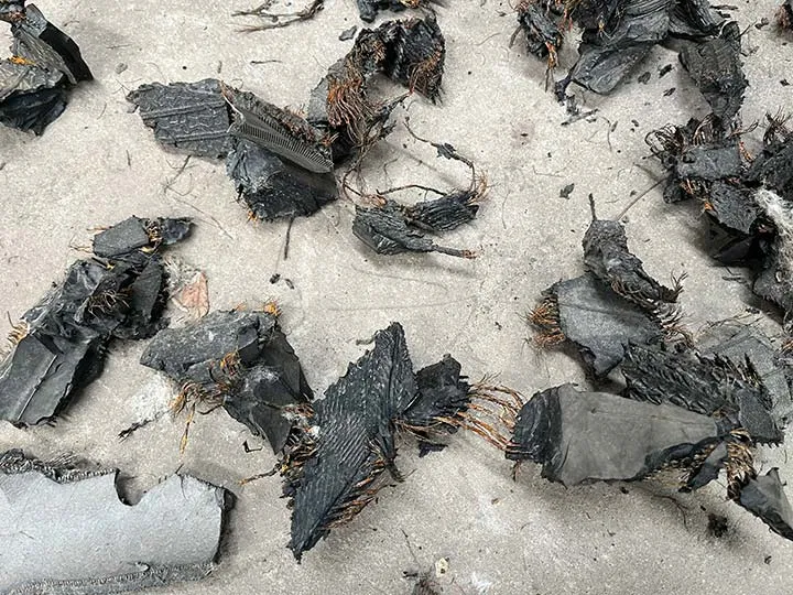 tire shredder outputs