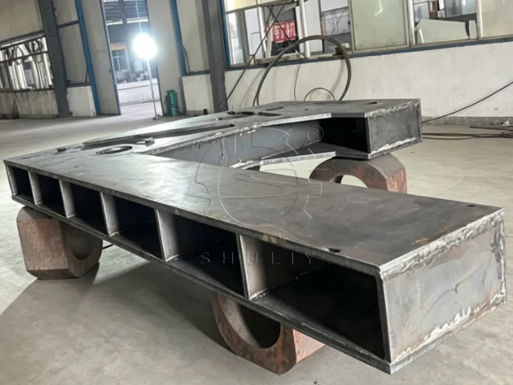 OTR tire cutter thick welded steel frame spare part, machine structural base