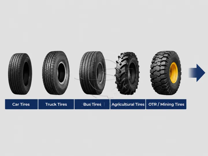 a variety of tire types can be processed