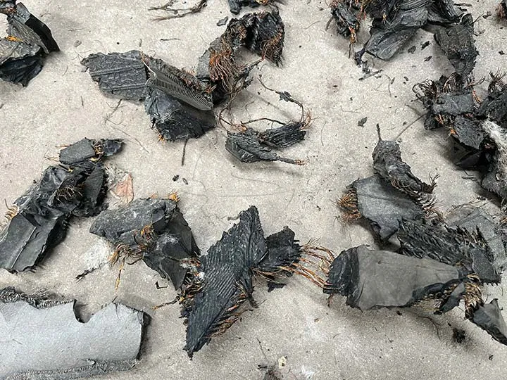 shred tire scrap details